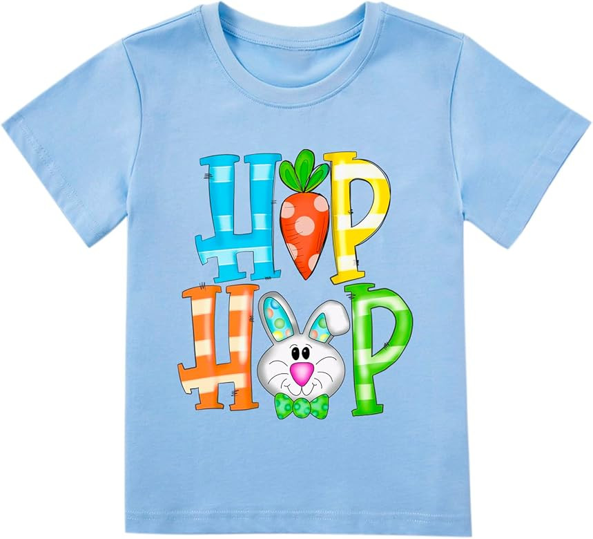 Kids Easter Shirt Boys Easter Outfit Toddler Children Egg Hunt Outfit Clothes Spring Shirt 2-7 Ye... | Amazon (US)