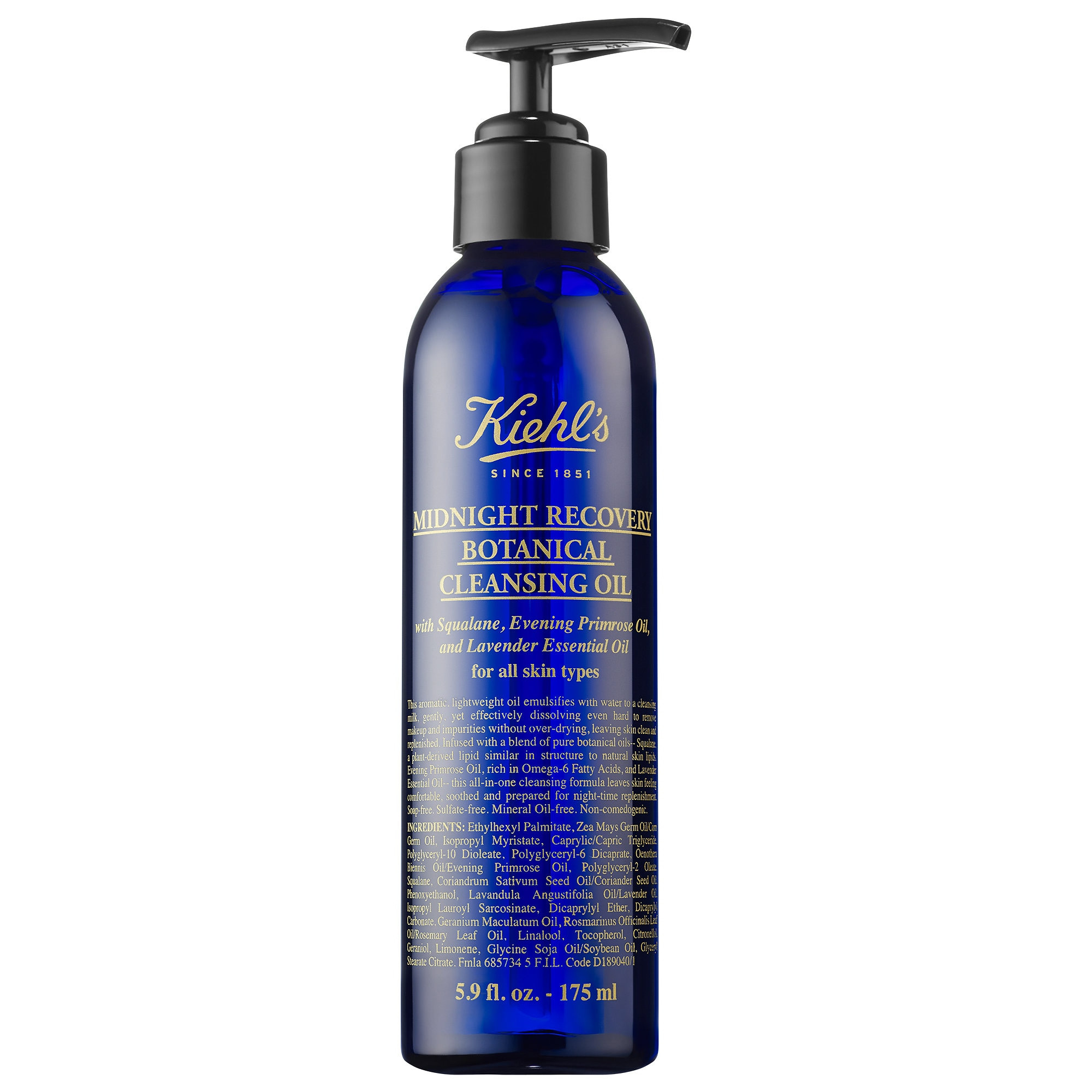 Kiehl's Since 1851 Midnight Recovery Botanical Cleansing Oil 5.9 oz/ 175 mL | Sephora (US)