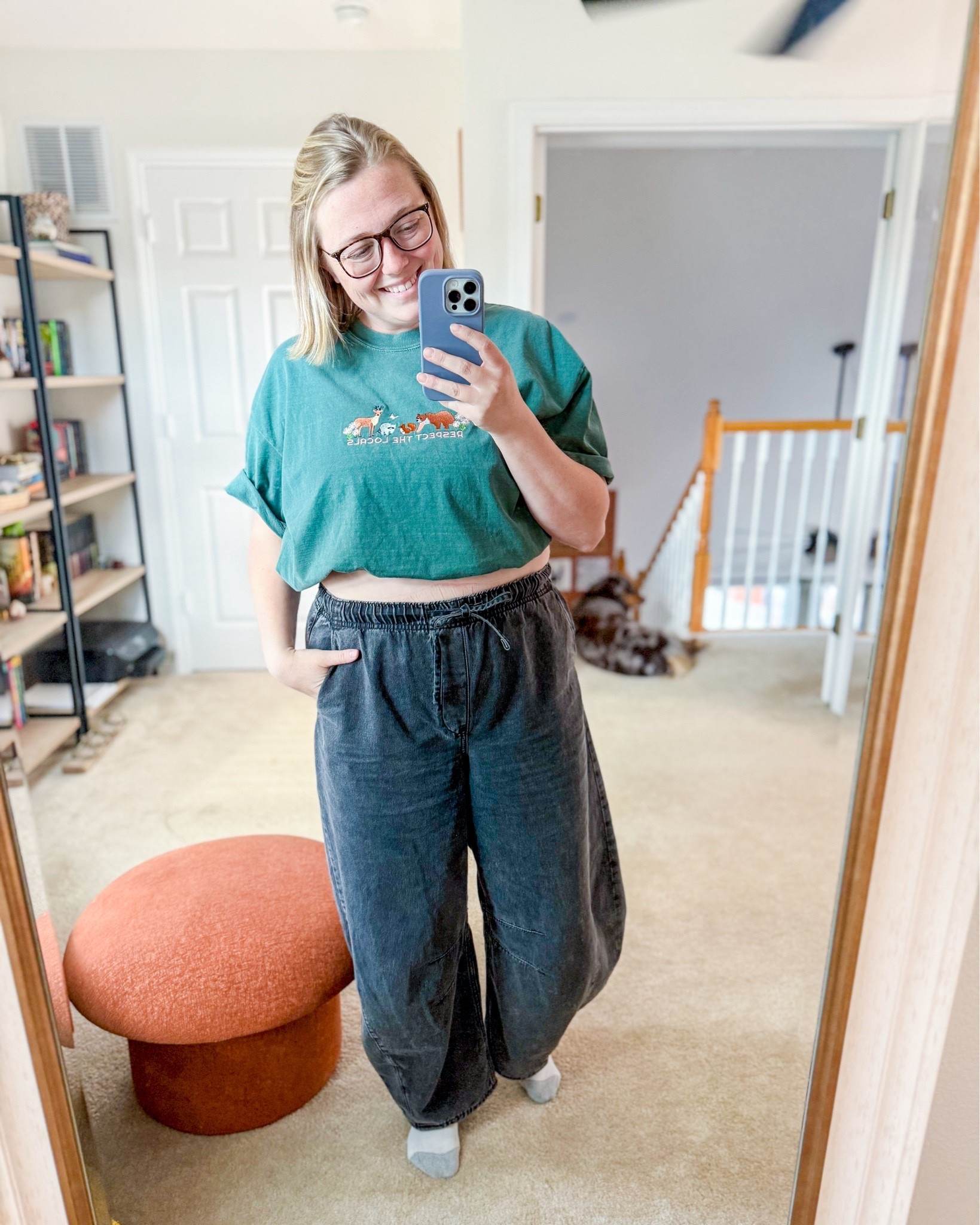 Respect the Locals Graphic tee and barrel jeans / casual ootd

#LTKootd #LTKgrwm