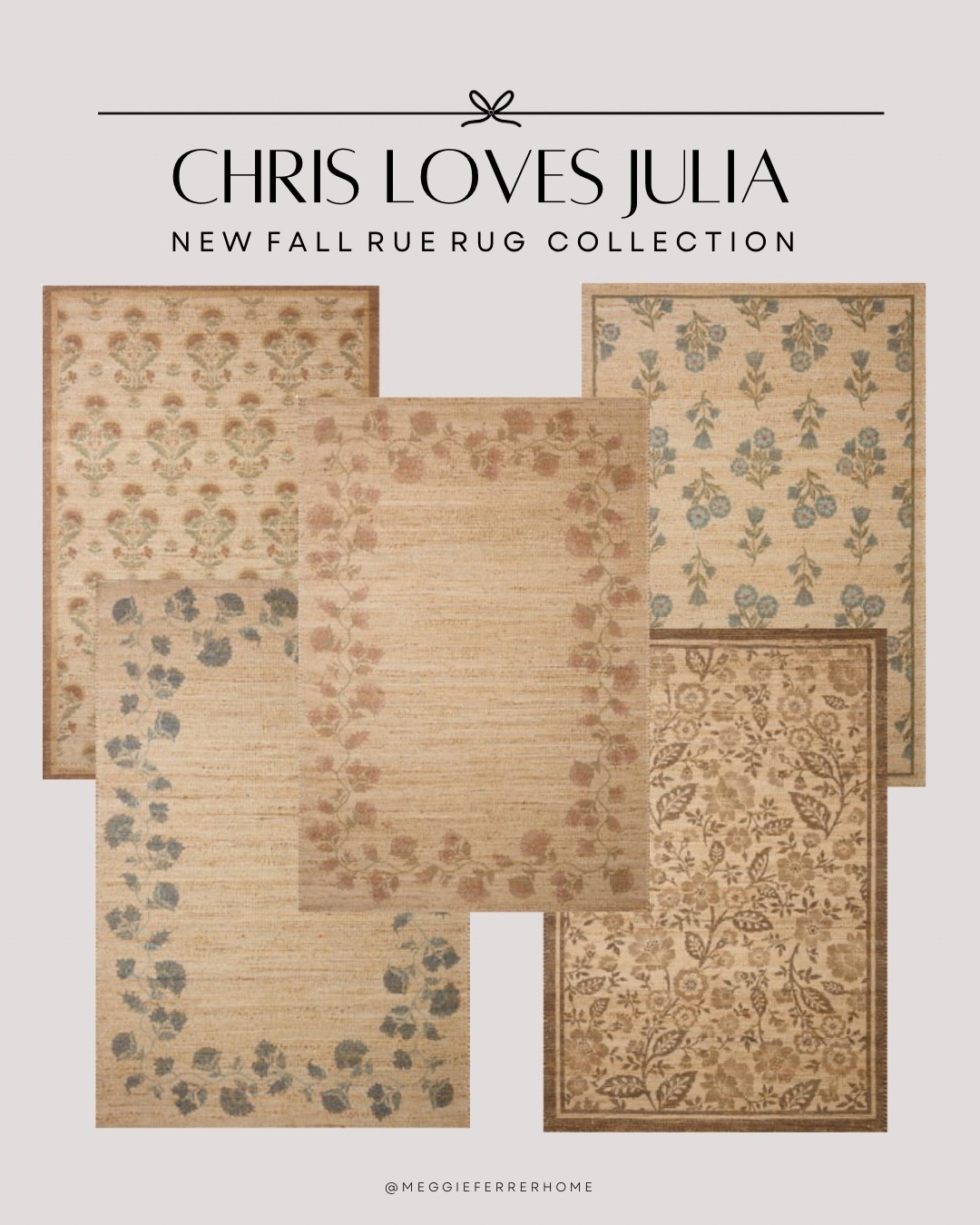 The new Chris Loves Julia Fall Jute Rue Rug Collection just launched and I’m in love 🤎🍂
Think timeless neutrals, cozy textures, and those subtle floral details that make a space feel warm and collected. Each rug has that “designer look for less” vibe while still being super practical for everyday living.

#chrislovesjulia #cljstyle #fallhomedecor #budgetfriendlydecor #neutraldecor #ltkhome #ruglover

#LTKHome #LTKSeasonal