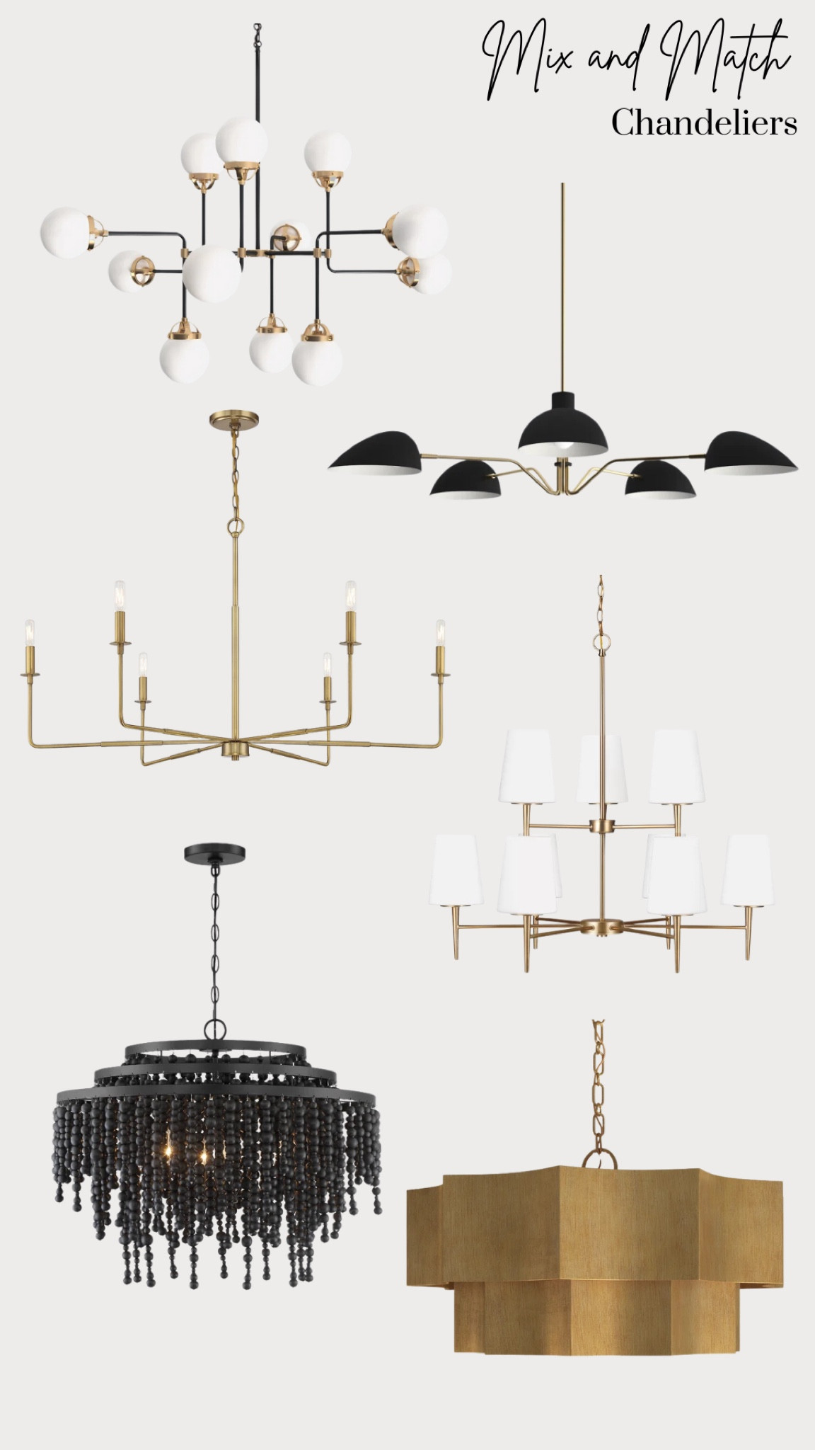 Joss & Main mix and match chandeliers

#LTKhome