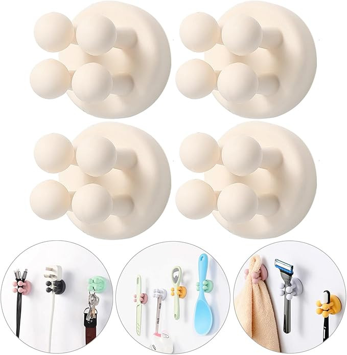 iBetterLife Tooth Brush Holder for Bathroom - 4Pcs Silicone Toothbrush Razor Holder for Shower Wa... | Amazon (US)