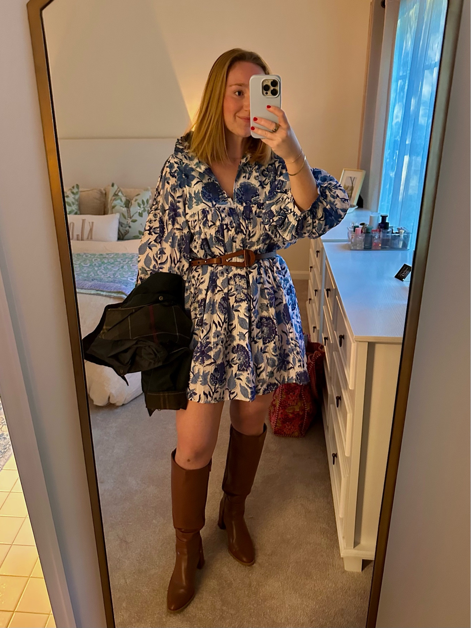 The most gorgeous Blue and white block print dress! Use the code OLIVIASPECIAL10 for 10% off your purchase 🩵 

Perfect with boots to transition to fall, or with sneakers or sandals in the spring and summer! 

Wearing an XS! 

#LTKFindsUnder100 #LTKFindsUnder50 #LTKSeasonal