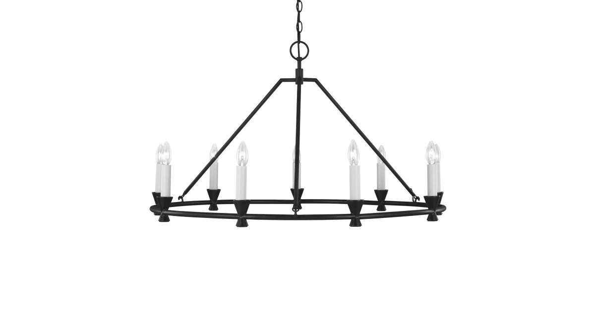 Keystone 9 Light 38" Wide Taper Candle Chandelier | Build.com, Inc.