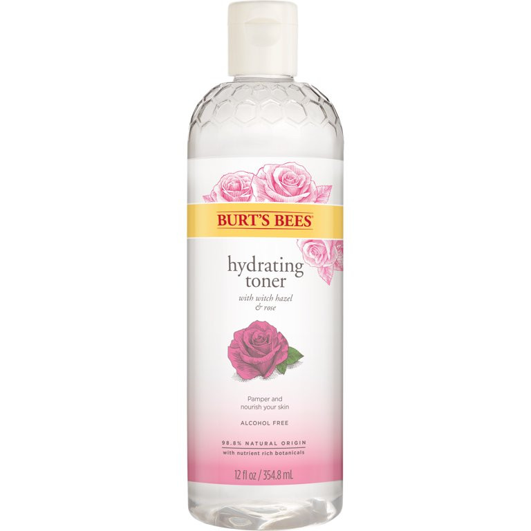 Burt's Bees Calming Toner with Witch Hazel and Rose, Fresh Floral Scent, 12 Oz | Walmart (US)