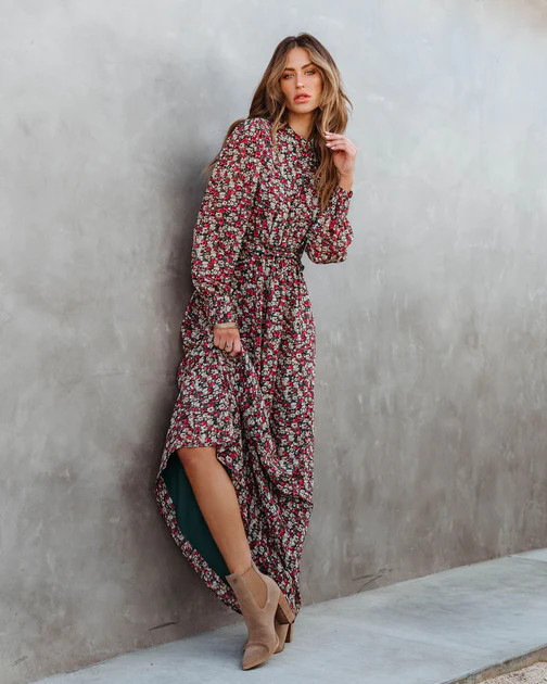 Falling For Me Floral Cutout Maxi Dress - SALE | VICI