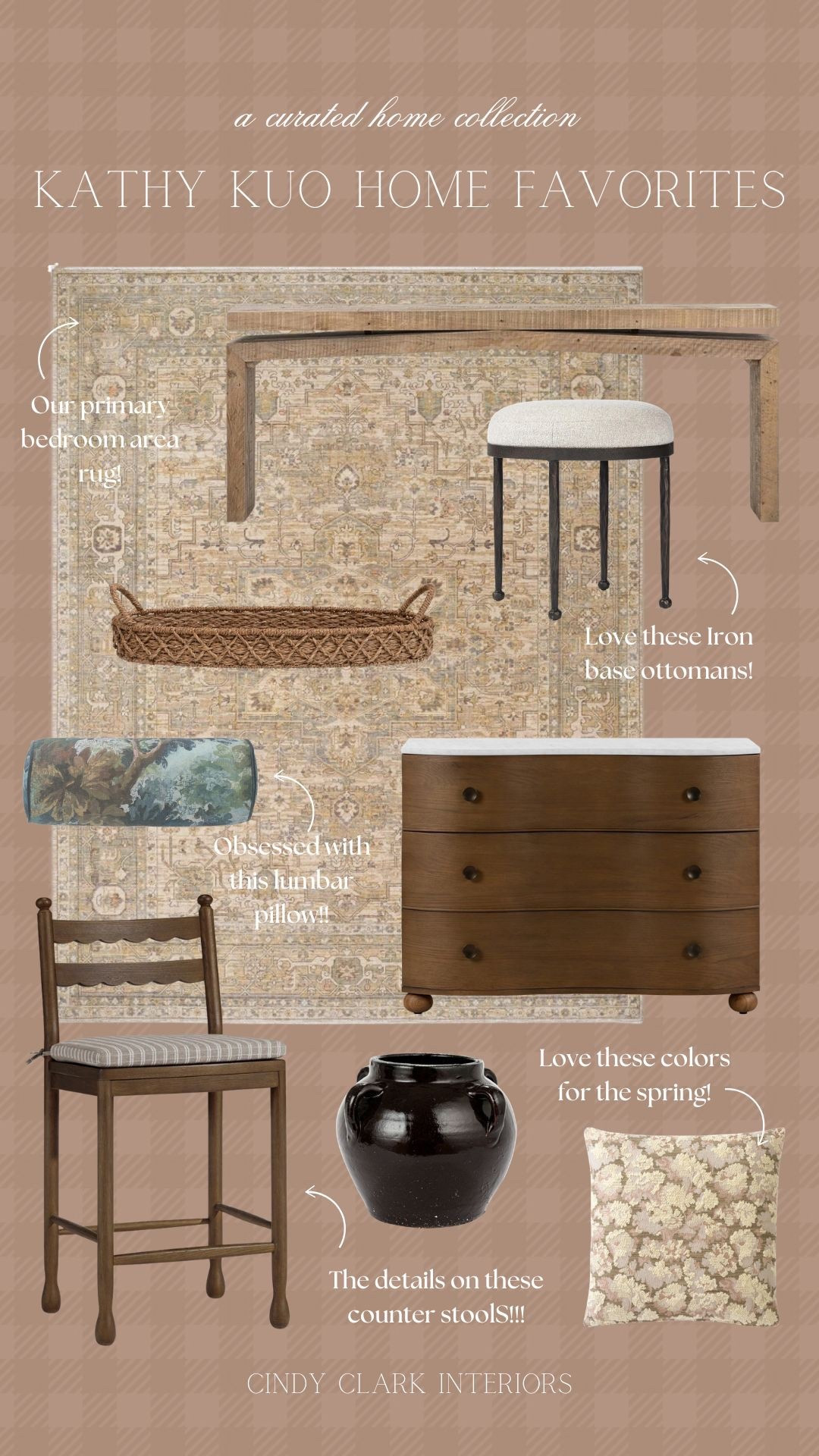 Kathy Kuo Home new arrivals and all time favorites! Our primary bedroom rug is by far one of my top favorites in our home. Vintage inspired, the prettiest earthy tones throughout, and incredible in just about any room! Love it paired with all of these new favorites. 

#LTKSaleAlert #LTKHome