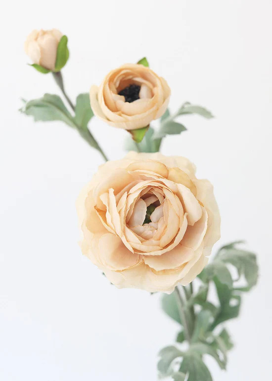 Artificial Ranunculus Flowers in Beige - 26 | Afloral (US)