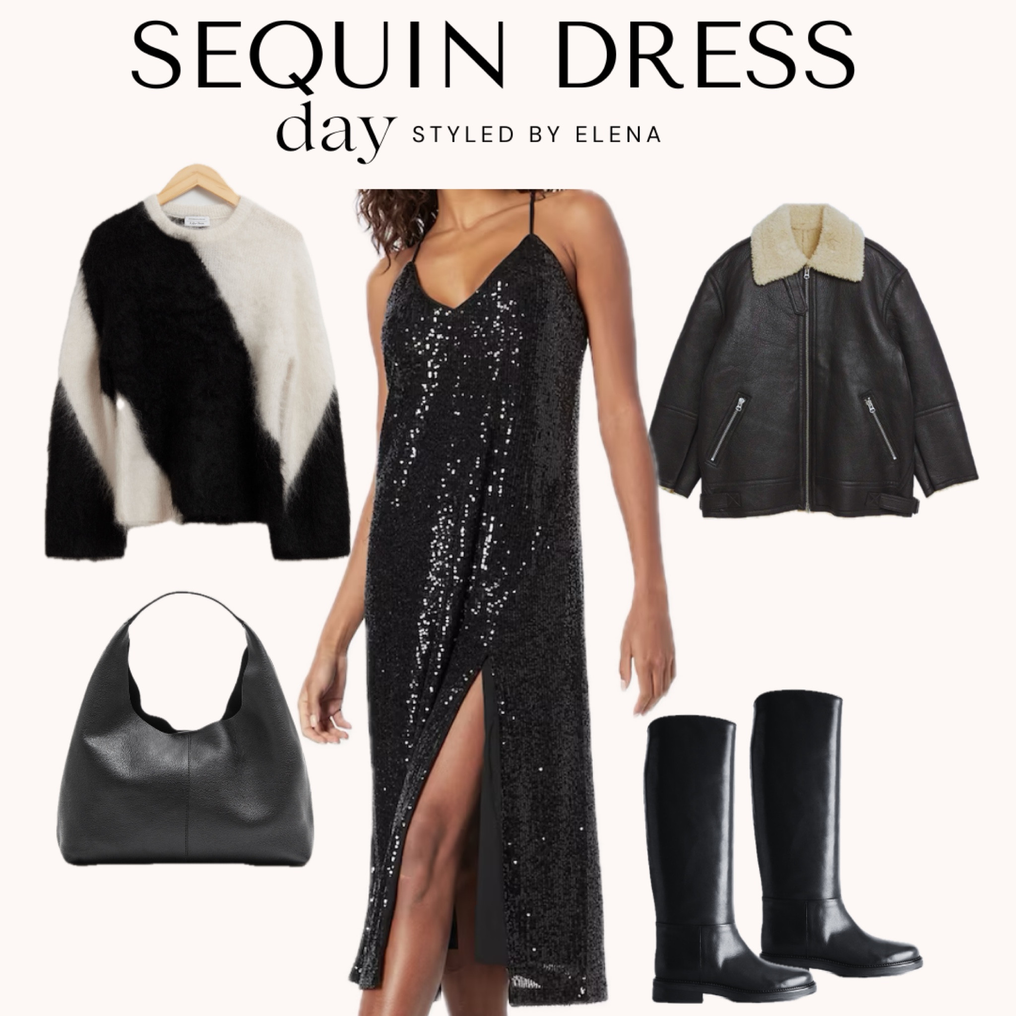 Black sequins dress 🖤 
Holiday party, holiday party outfit, holiday party dress,, luxury wear party look, leather bag, leather boots

#LTKGiftGuide #LTKHoliday #LTKeurope