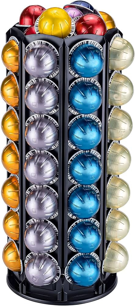 Coffee Vertuo Pod Holder Carousel Stand for Nespresso Vertuo Capsule Storage Organizer with Extra... | Amazon (US)