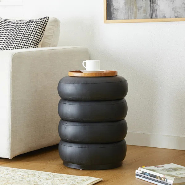 Berdi 15.5" Wide Genuine Leatherette Storage Ottoman | Wayfair North America