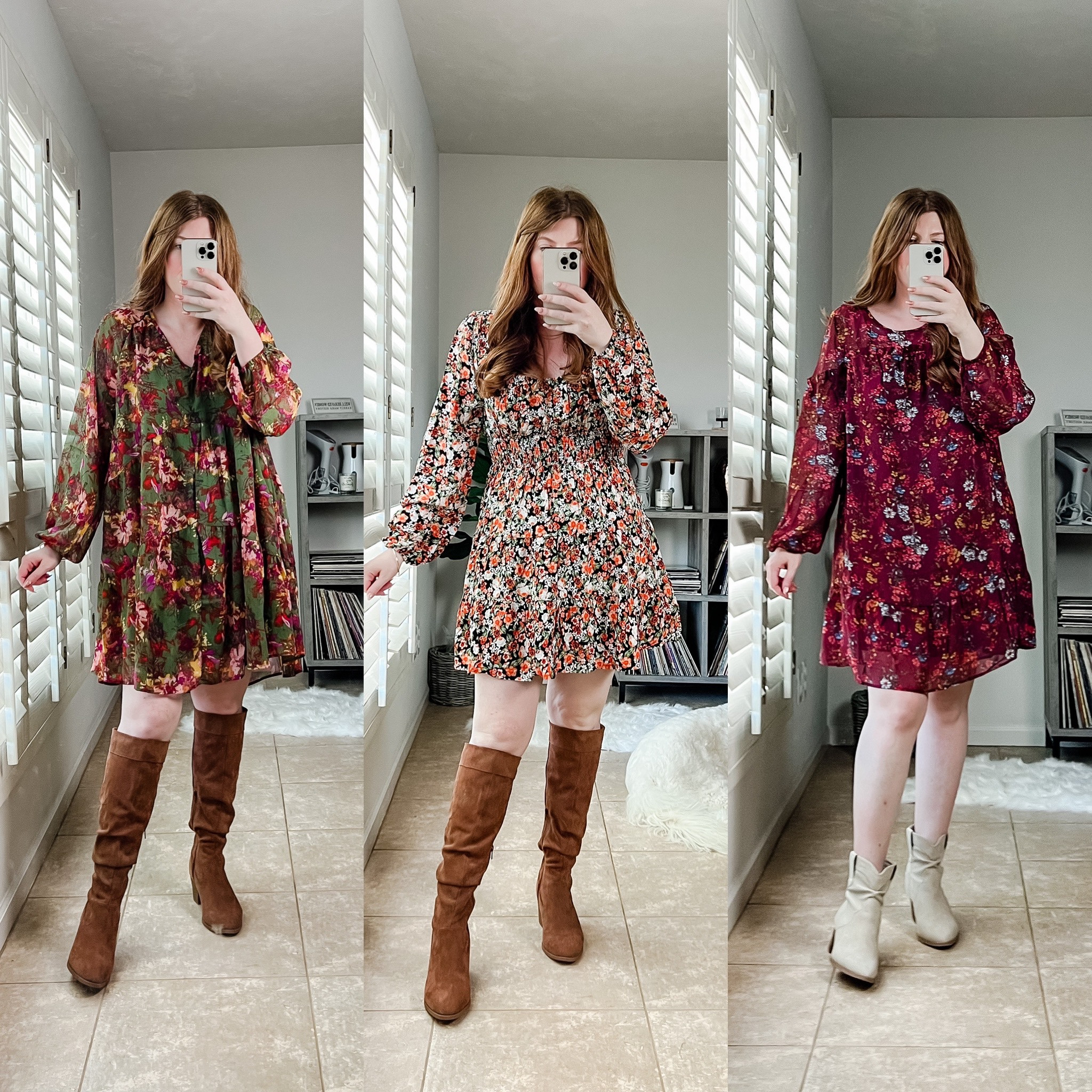 Walmart fashion. Fall outfits. Knee high boots. Fall dress. Cowboy boots.

#LTKSeasonal #LTKshoecrush #LTKunder50