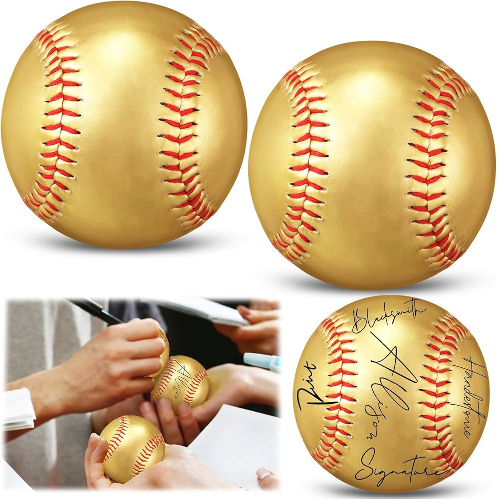 Gold Autograph Baseballs 9 Inch Blank Baseballs 2026 Ball Graduation Gift Senior Night Gifts for ... | Amazon (US)