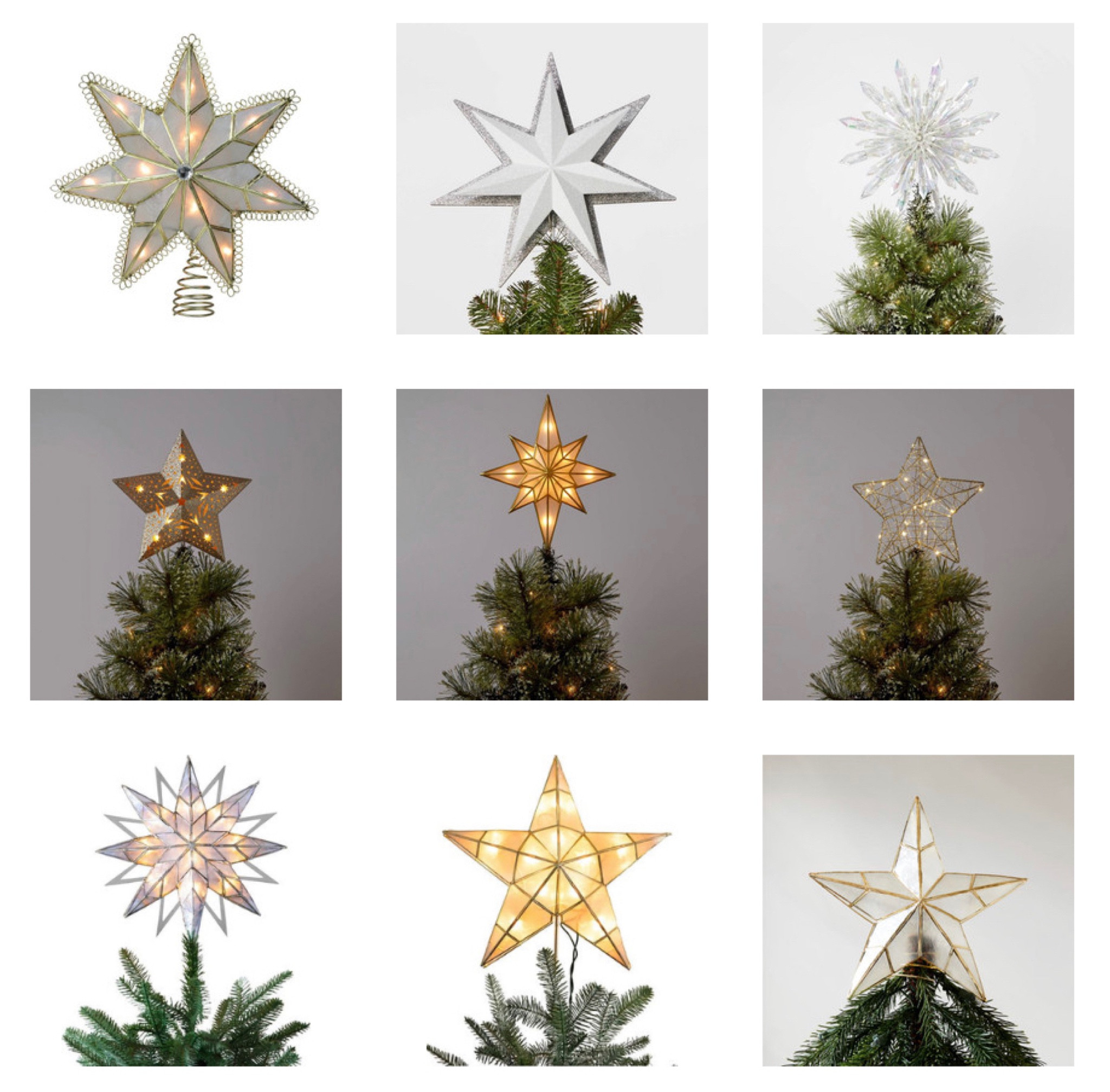 Star Christmas tree toppers ✨ #christmasdecor #star 

#LTKHoliday #LTKSeasonal #LTKhome