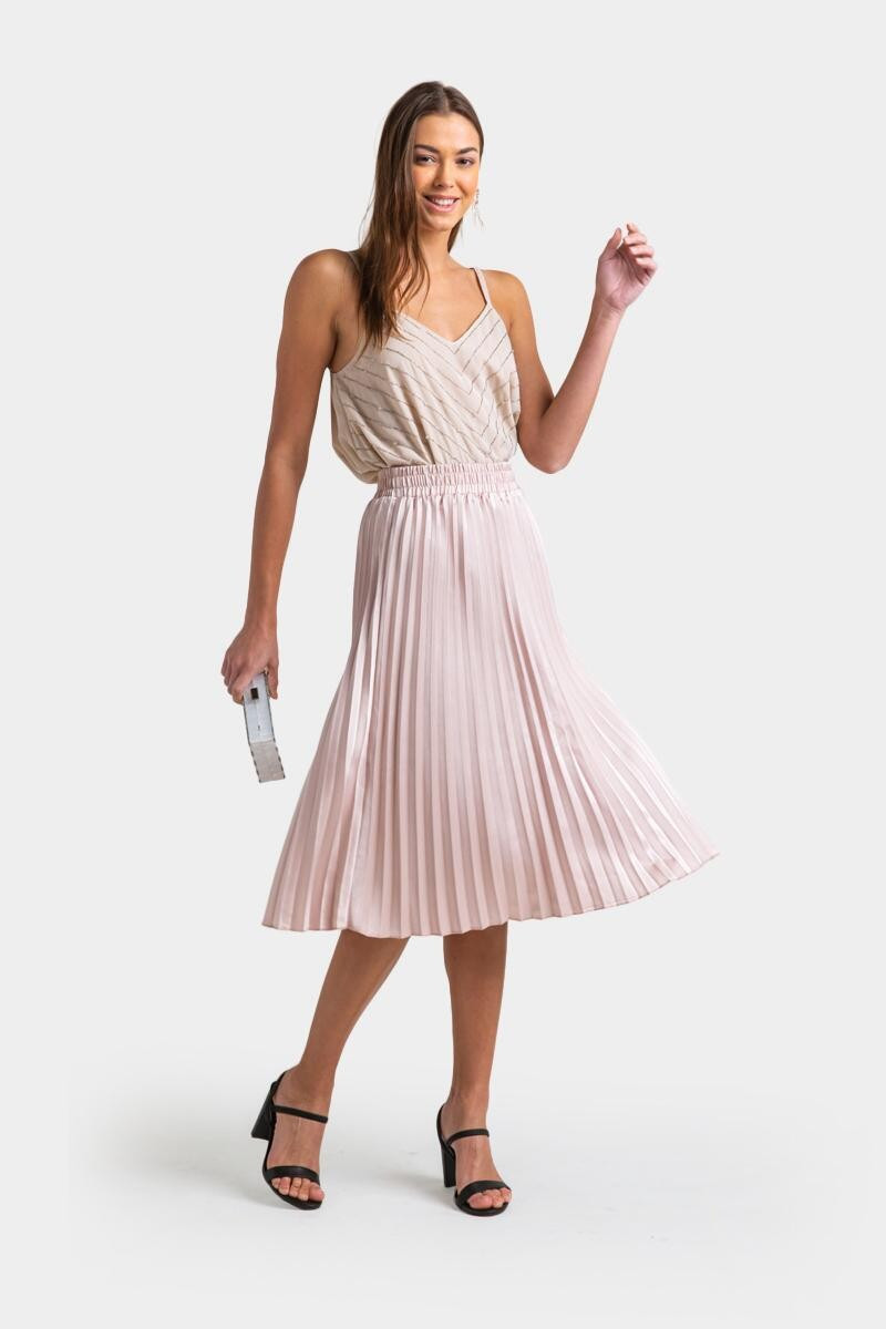 Raynell Pleated Midi Skirt | Francesca’s Collections