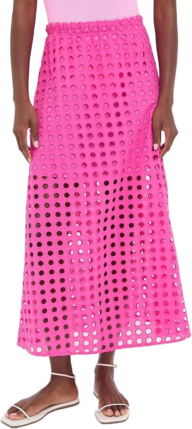 Women Flowy Summer Eyelet Maxi Skirt Hollow Out High Waist Long Skirts Embroidered A-Line Beach S... | Amazon (US)