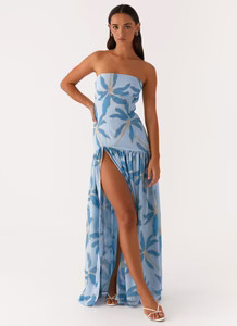 Eden Strapless Maxi Dress - Opulent Blue | Peppermayo (Global)