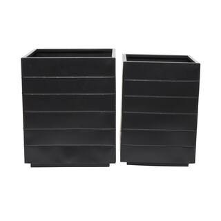 Black Modern Planter, Set of 2" 17", 15" By Cosmoliving By Cosmopolitan | 17.2" x 17.4" x 20.8" | Michaels® | Michaels Stores