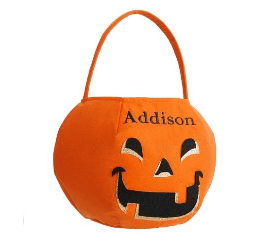 Pumpkin Glitter Treat Bag | Pottery Barn Kids