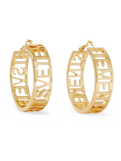 Vetements - Gold-plated Hoop Earrings - one size | NET-A-PORTER (UK & EU)