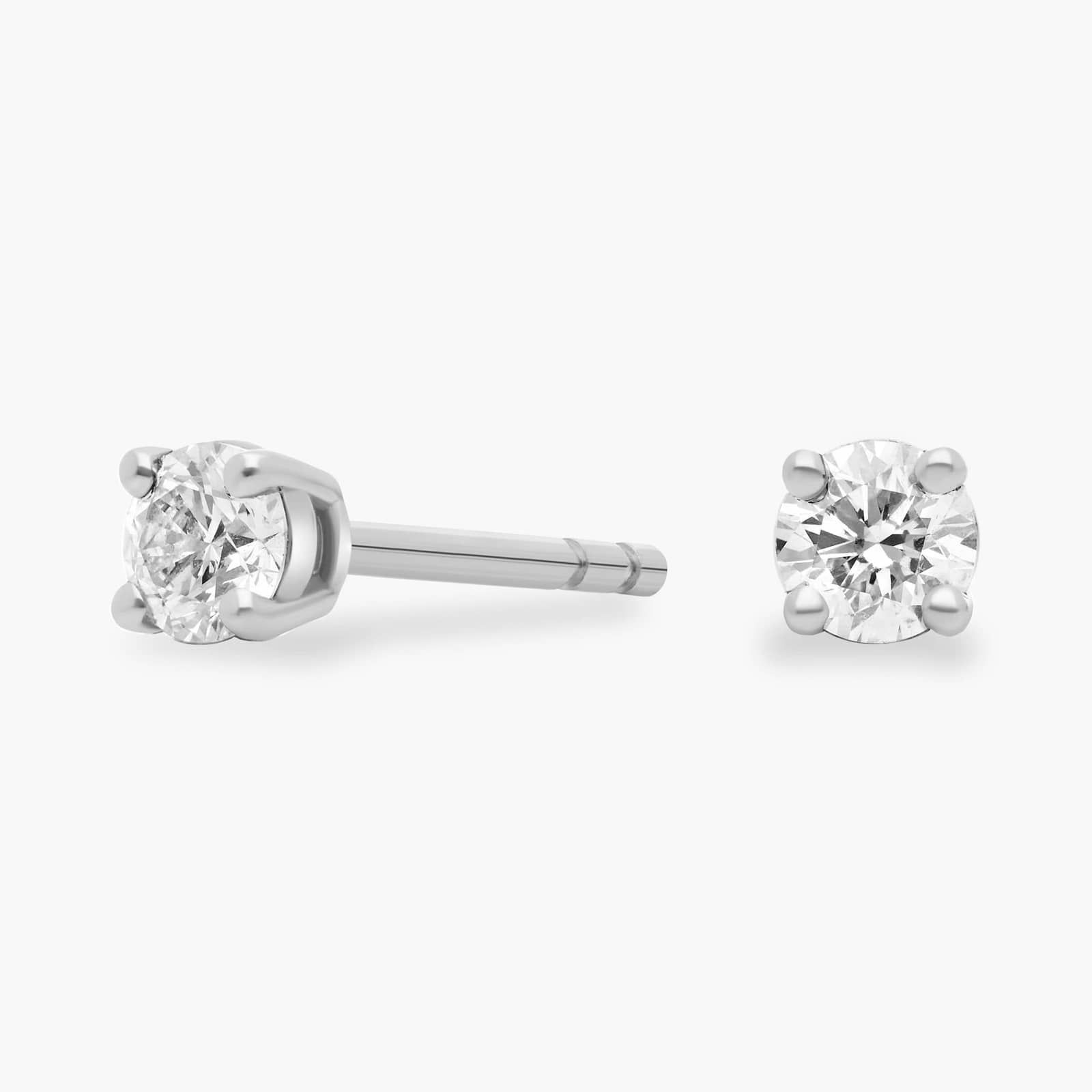 Diamond Stud Earrings in 14k White Gold (1/4 ct. tw.) | Blue Nile