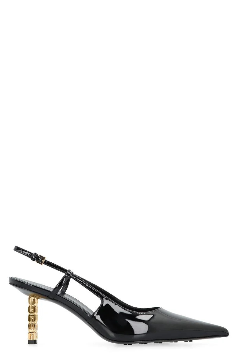 Givenchy G Cube Patent Leather Slingback Pumps | Baltini