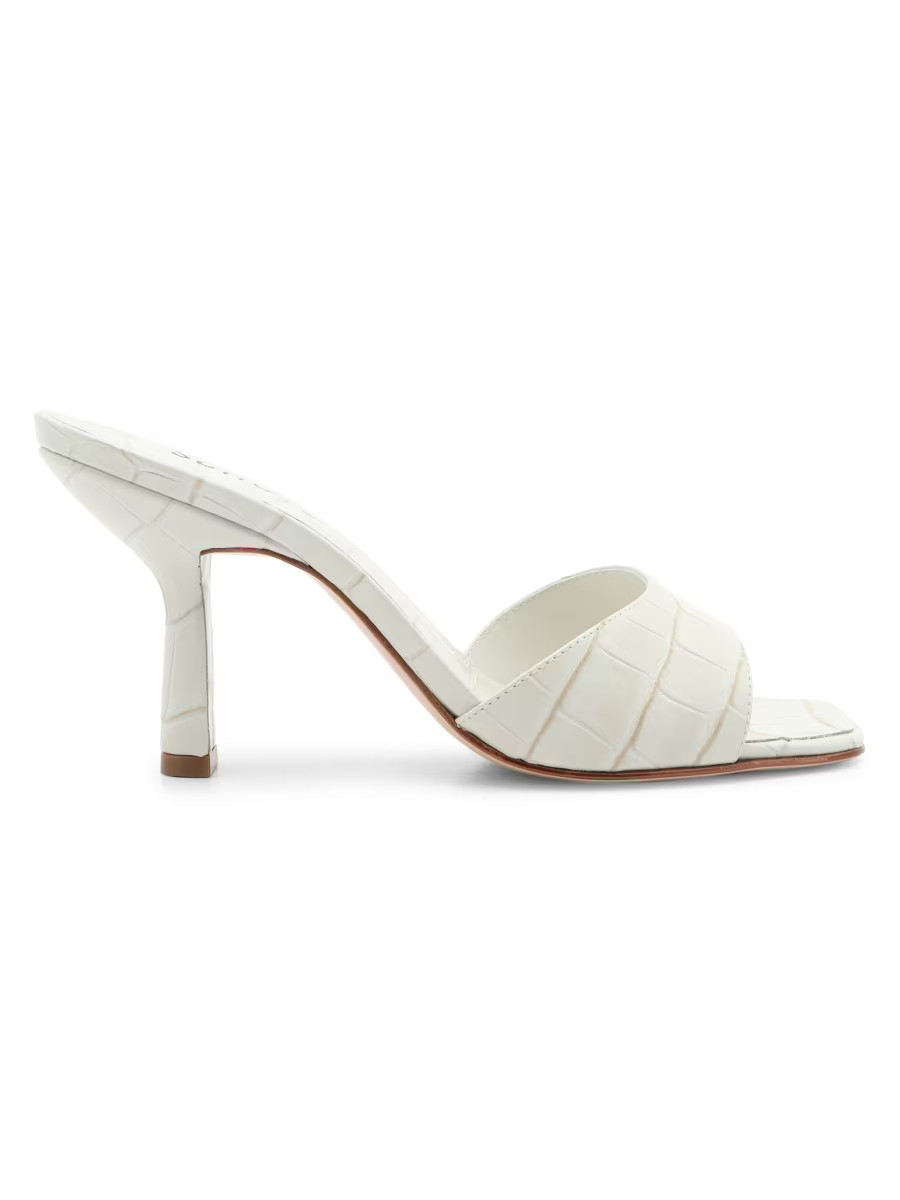 Posseni Croc-Embossed Leather Mules | Saks Fifth Avenue