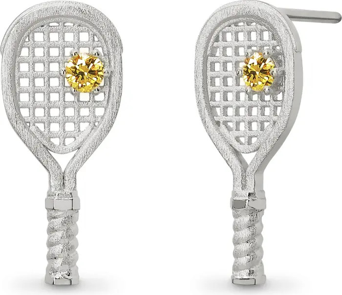 The Tennis Racket Stud Earring, Yellow Diamond | Nordstrom