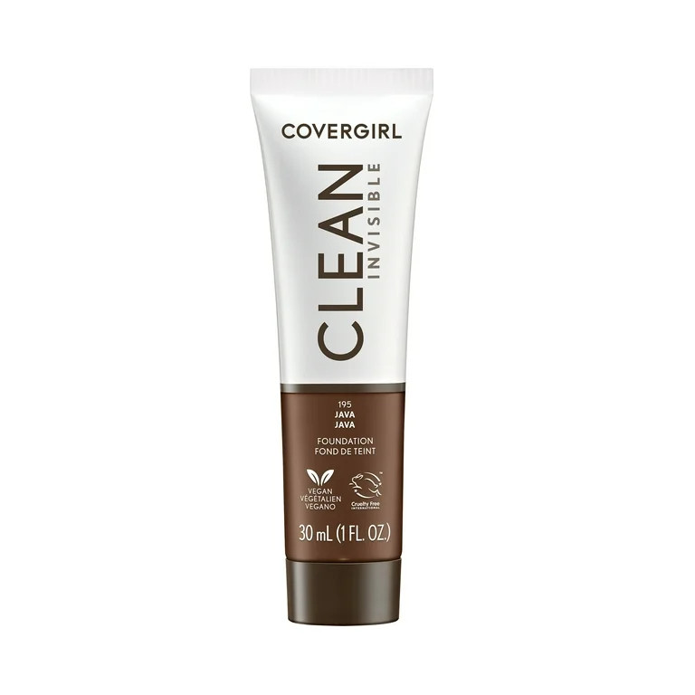 COVERGIRL Clean Invisible Liquid Foundation, 195 Java, 1.0 fl oz | Walmart (US)