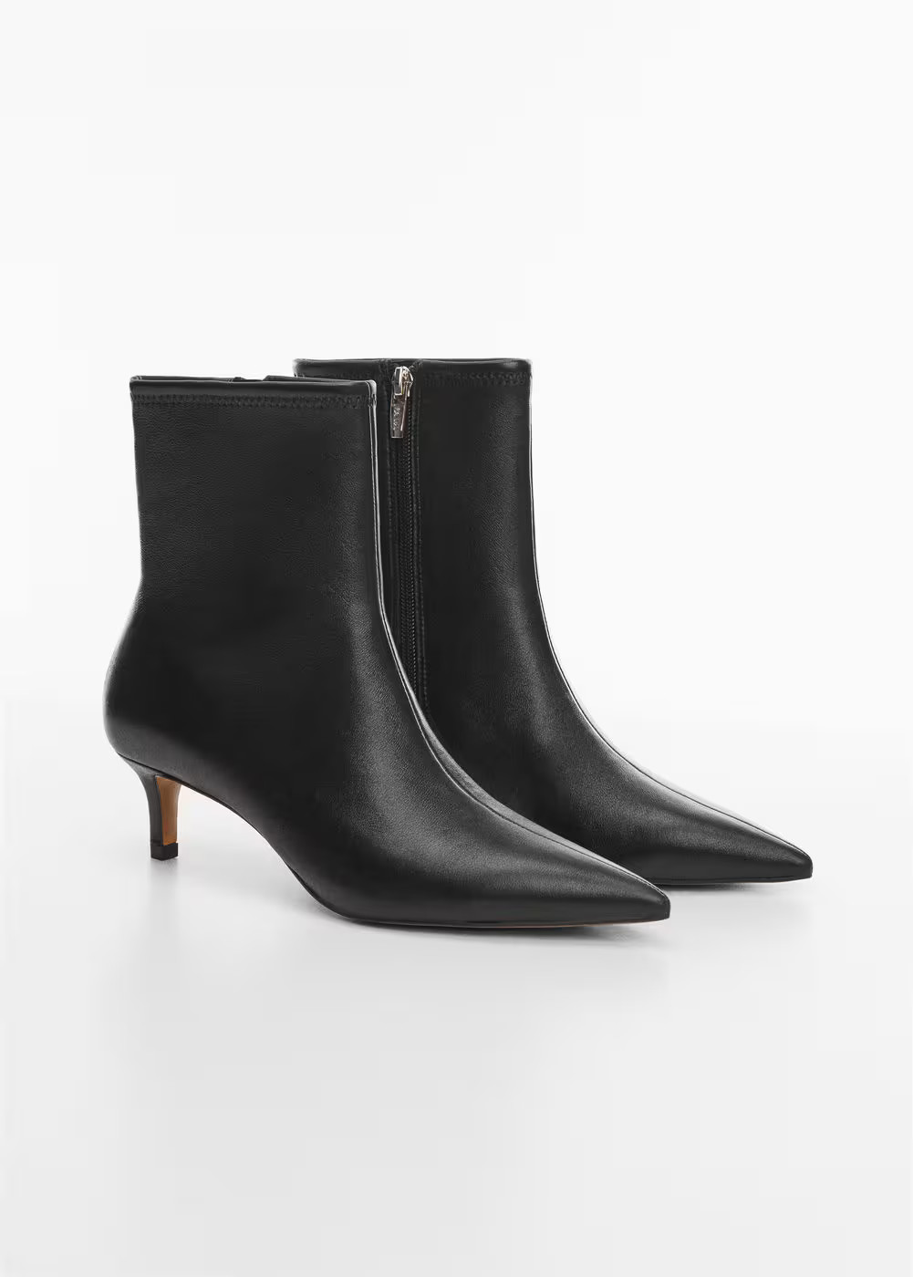 Leather boots with kitten heels  -  Women | Mango United Kingdom | MANGO (UK)