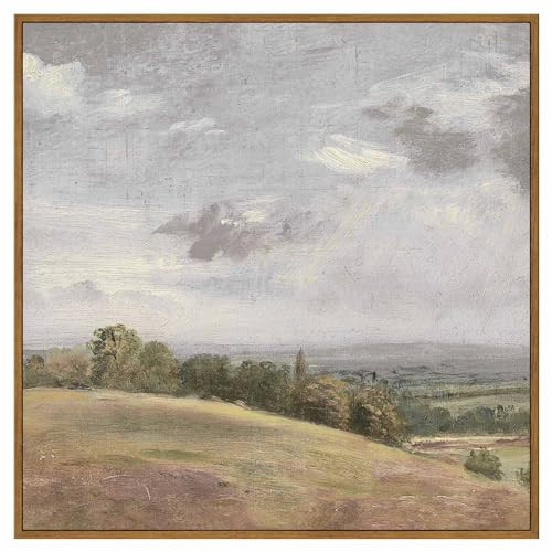 InSimSea Framed Canvas Wall Decor, Farmhouse Nature Scenery Sky Clouds Valley Grassland Wall Art Prints, Classical Retro Paintings Home Decor for Living Room Bedroom Office 20x20in | Amazon (CA)