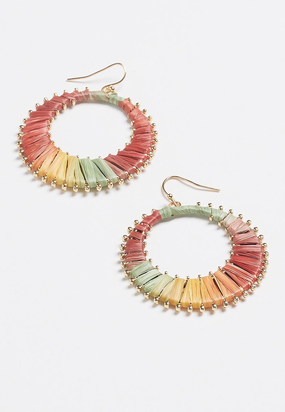 Multi Color Wrapped Hoop Earrings | Maurices