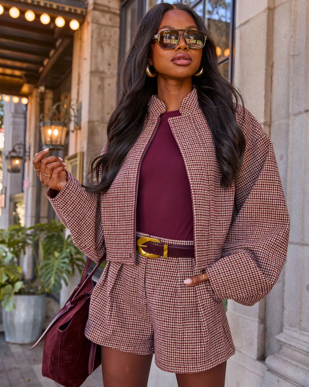 City Agenda Plaid Houndstooth Jacket | VICI