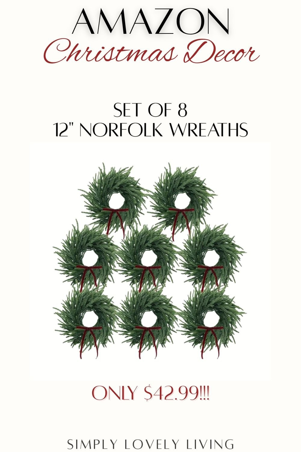 Amazon Christmas decor. Christmas wreaths. Set of 8 mini Christmas wreaths! 12" Christmas wreaths. Perfect for hanging on chairs, sconces, mirrors, hooks, or as centerpieces! #Christmas #LTKfind

#LTKHoliday #LTKHome #LTKSeasonal