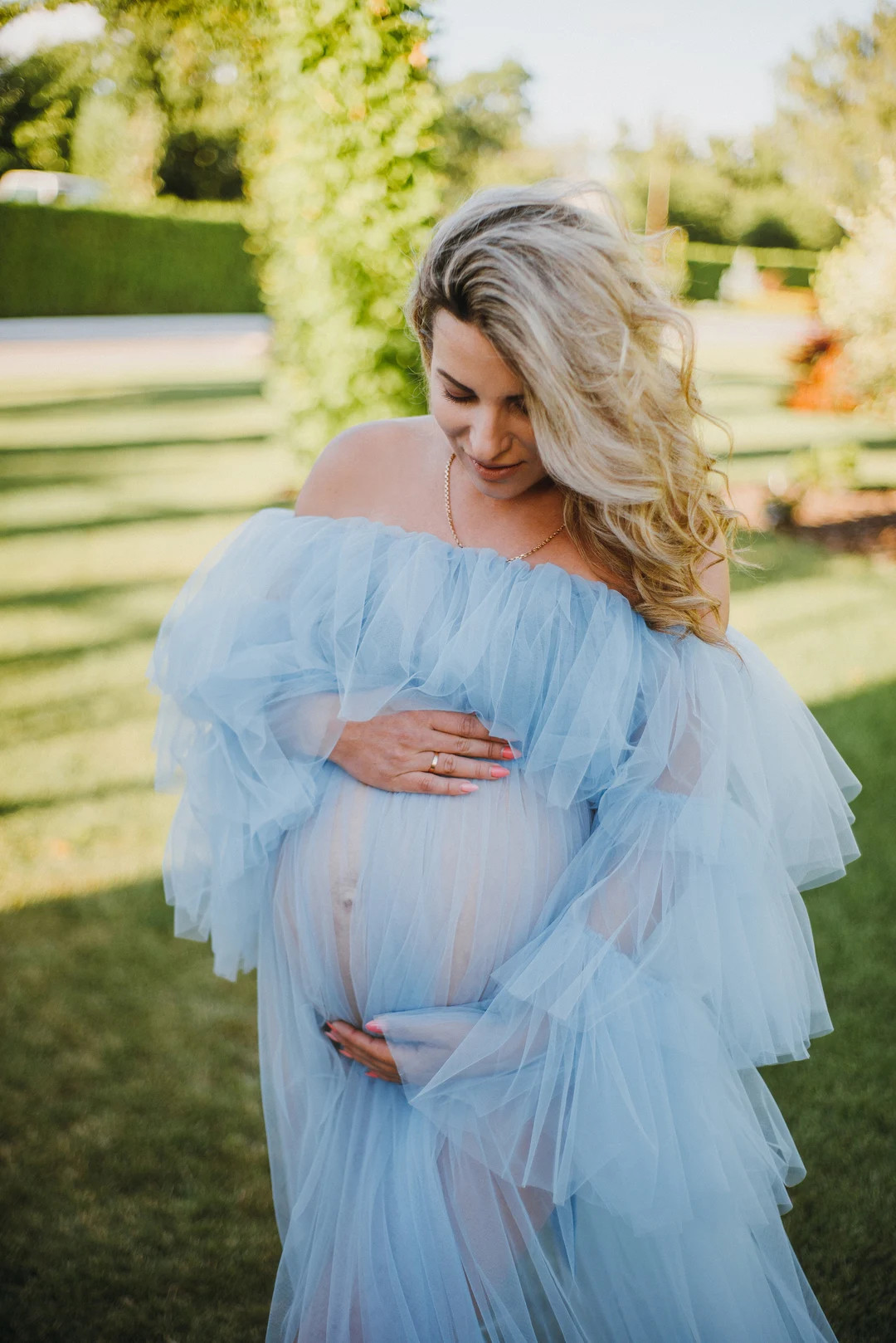 Light Blue Tulle Maternity Dress: Photo Shoot Gown - Etsy | Etsy (Global)