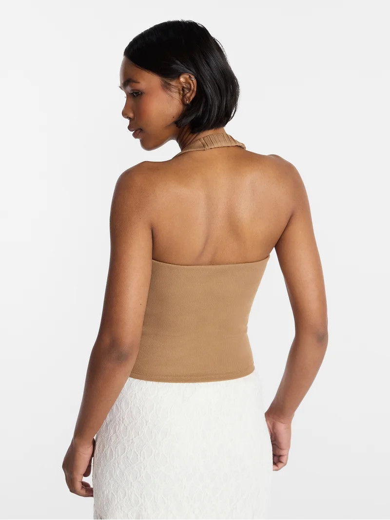 No Boundaries Grommet Halter Top, Women's XXS-XXL - Walmart.com | Walmart (US)
