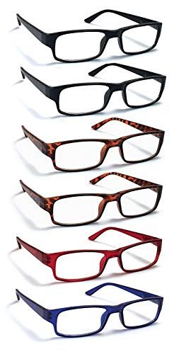 6 Pack Reading Glasses by BOOST EYEWEAR, Traditional Frames in Assorted Colors, for Men and Women... | Amazon (US)