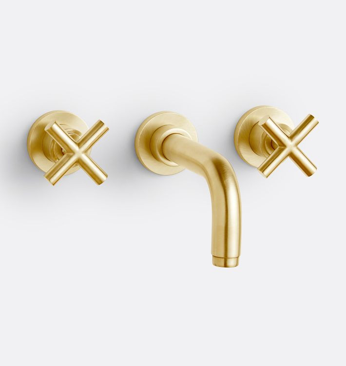 Tiburon Cross Handle Wall Mount Faucet | Rejuvenation