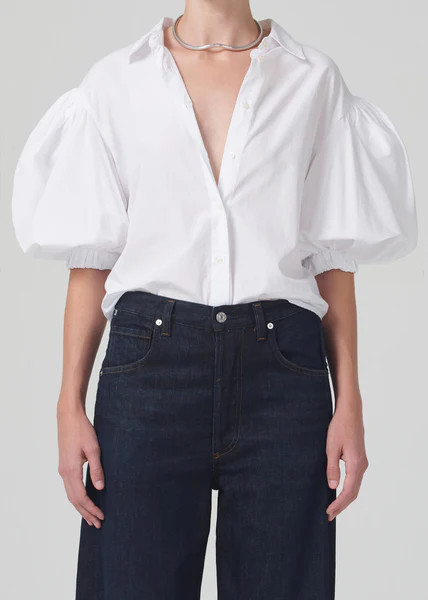 Anya Puff Sleeve Top in Optic White | Citizens of Humanity