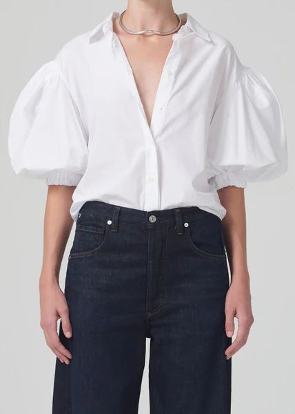 Anya Puff Sleeve Top in Optic White | Citizens of Humanity