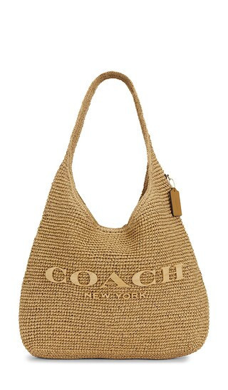 Coach Straw Brooklyn 39 Shoulder Bag in Neutral. | Revolve Clothing (Global)