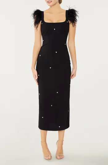 LIKELY Cameron Feather Cap Sleeve Gown | Nordstrom | Nordstrom