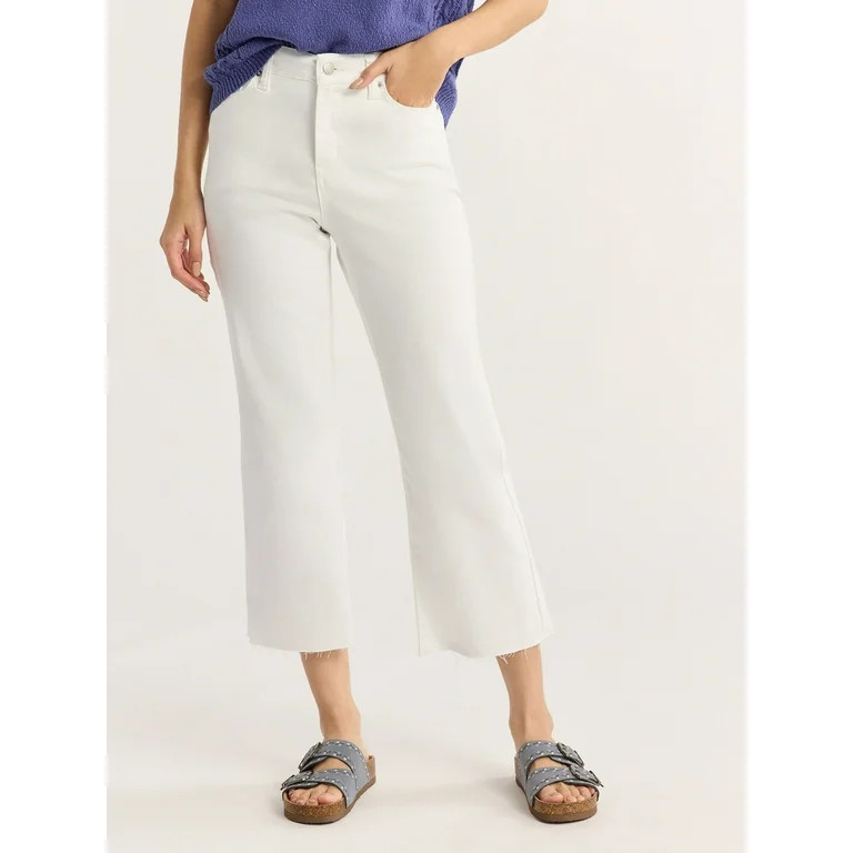 Time and Tru Women's Crop Flare Jeans, 26" Inseam, Sizes 2-20 | Walmart (US)