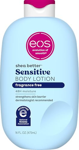 eos Shea Better Sensitive Skin Body Lotion- Fragrance Free, 48HR Moisture, 16 fl oz | Amazon (US)