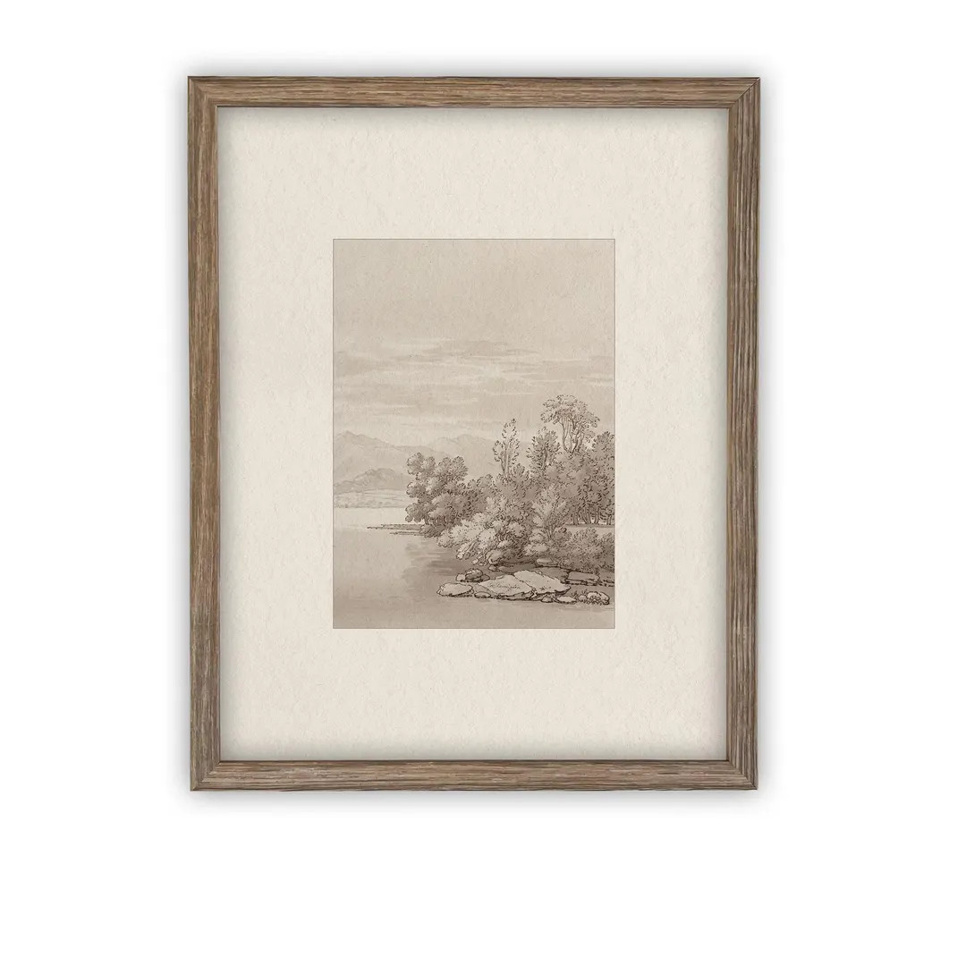 Framed Vintage Canvas Print: Country Landscape Art | Etsy (US)
