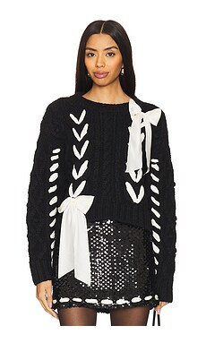 LoveShackFancy Parson Pullover in Midnight Noel from Revolve.com | Revolve Clothing (Global)