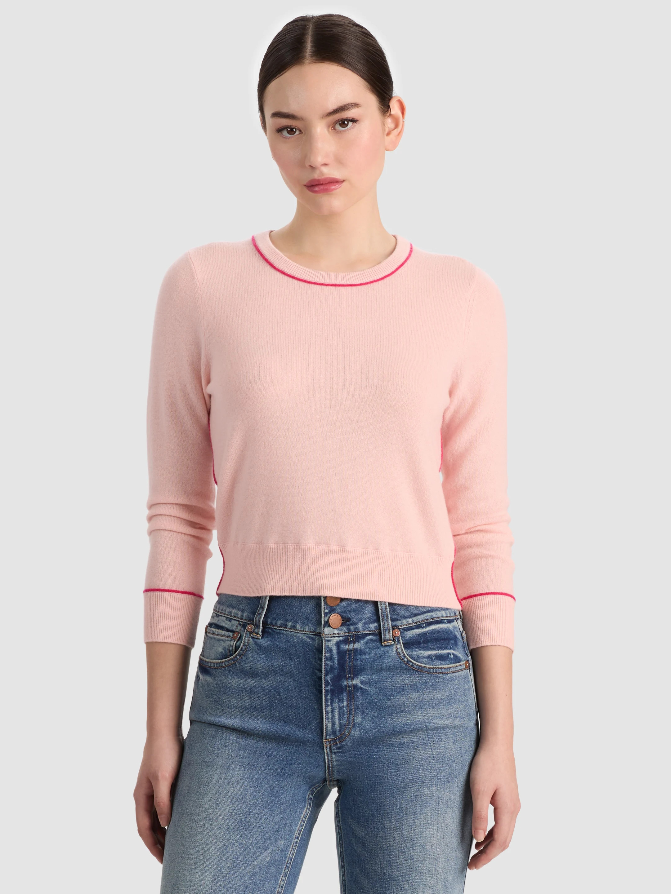 alice + olivia CAROLANN CASHMERE SHRUNKEN PULLOVER | Alice + Olivia