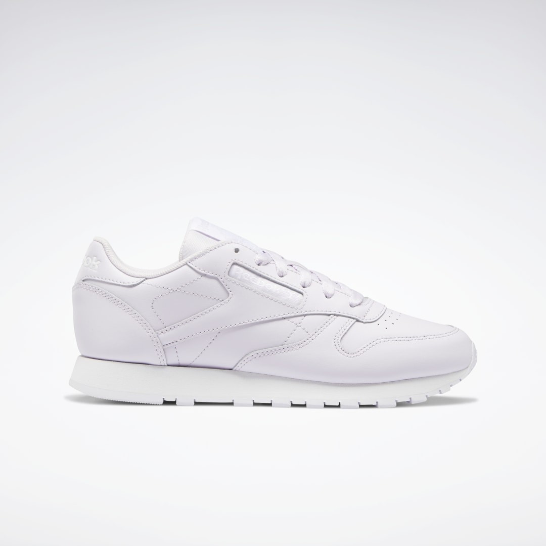 Reebok Women's Classic Leather Shoes in Luminous Lilac/White/Luminous Lilac Size 11 - Lifestyle Shoe | Reebok (US)