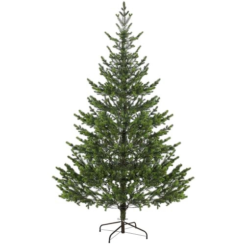 HOMCOM 6ft Artificial Christmas Tree, Sparse Realistic Cedar Tree with 1933 Tips, Easy Assembly, Hinged Xmas Tree for Home Office Holiday, Green | Amazon (US)