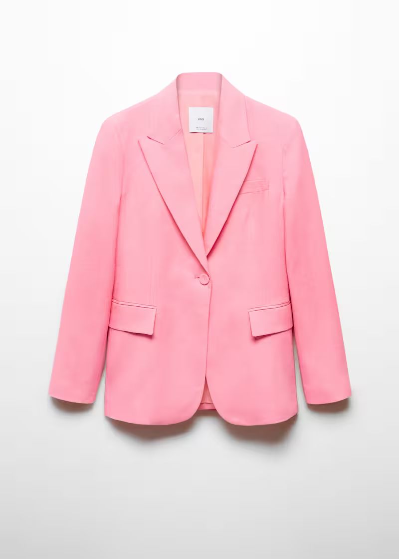 Blazer suit 100% linen -  Women | Mango United Kingdom | MANGO (UK)
